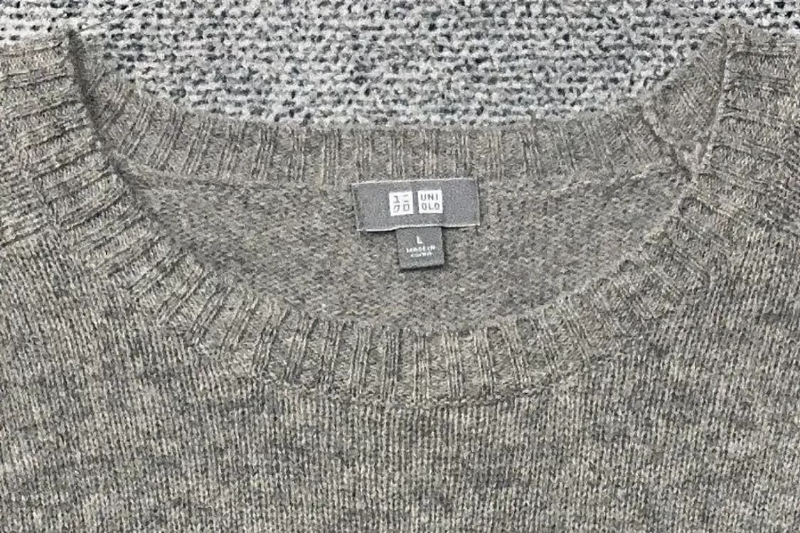 유니클로 라이트 그레이 울 니트 L 상품이미지5