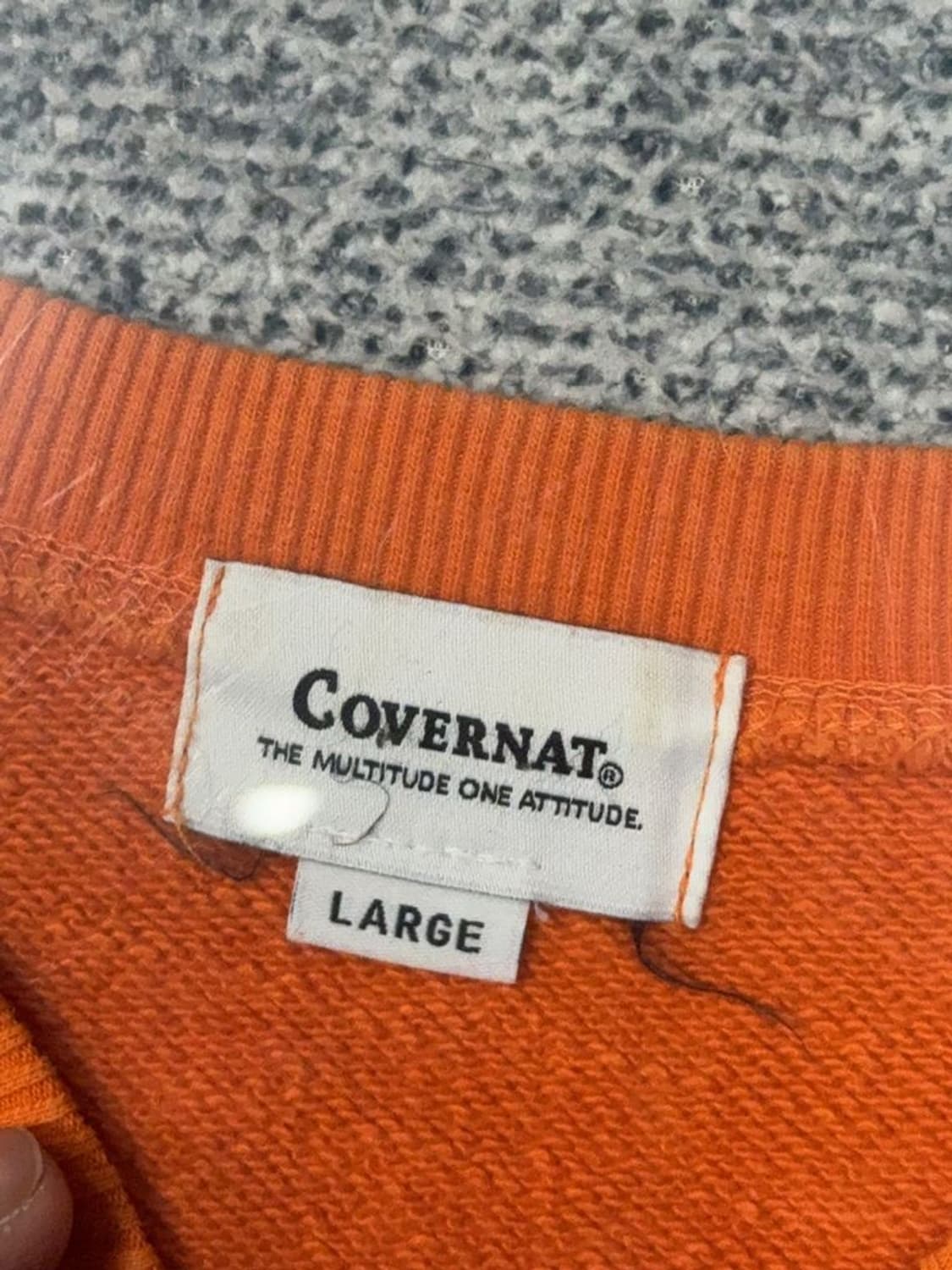 커버낫 프린팅 오렌지 맨투맨 LARGE 상품이미지8