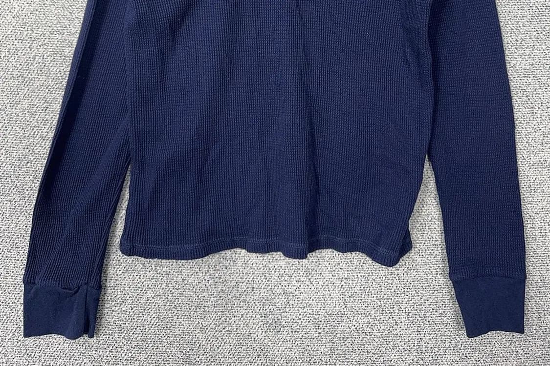 폴로 랄프로렌 와플 코튼 오버핏 네이비 긴팔티 XL 상품이미지4