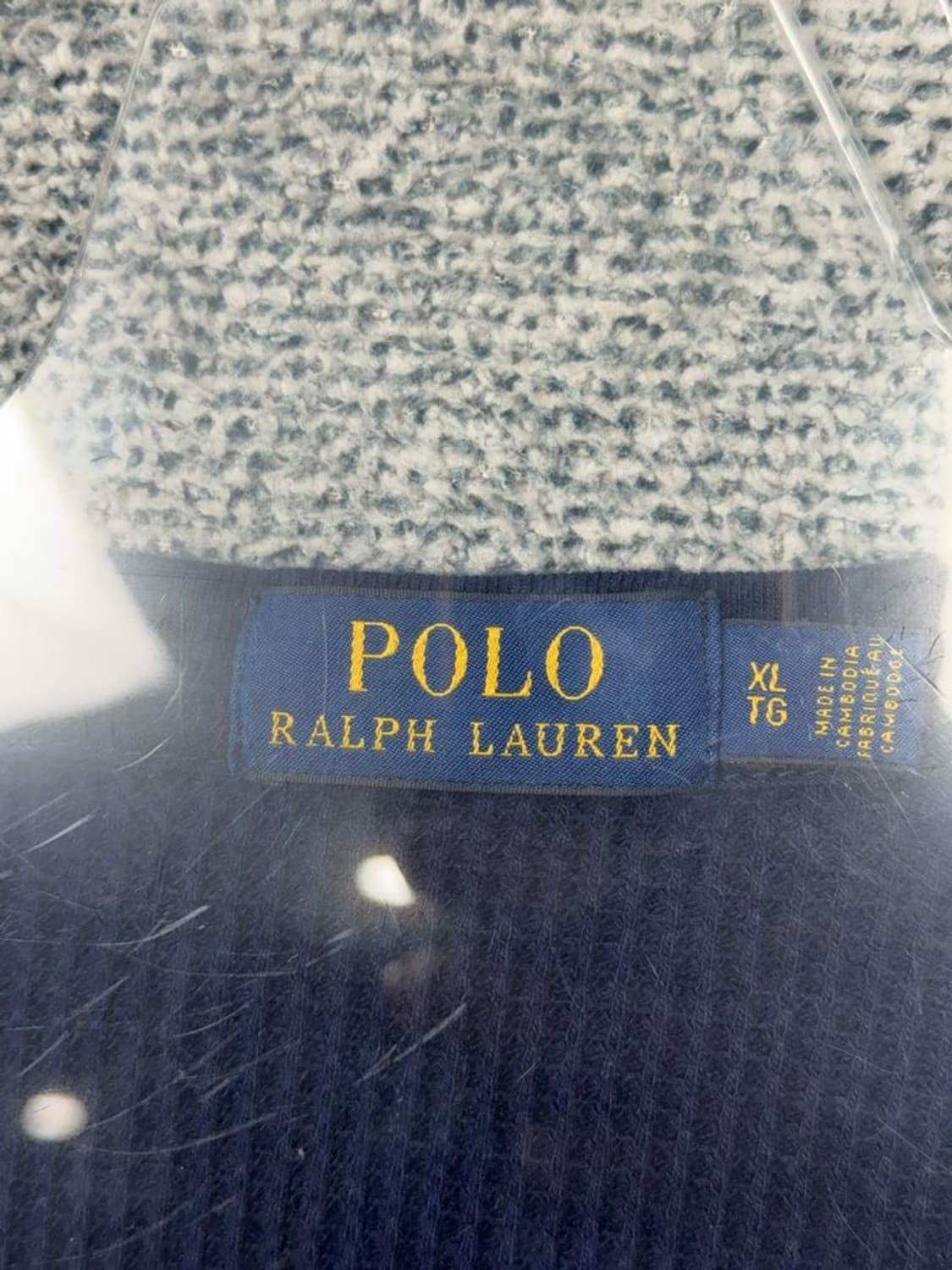 폴로 랄프로렌 와플 코튼 오버핏 네이비 긴팔티 XL 상품이미지9