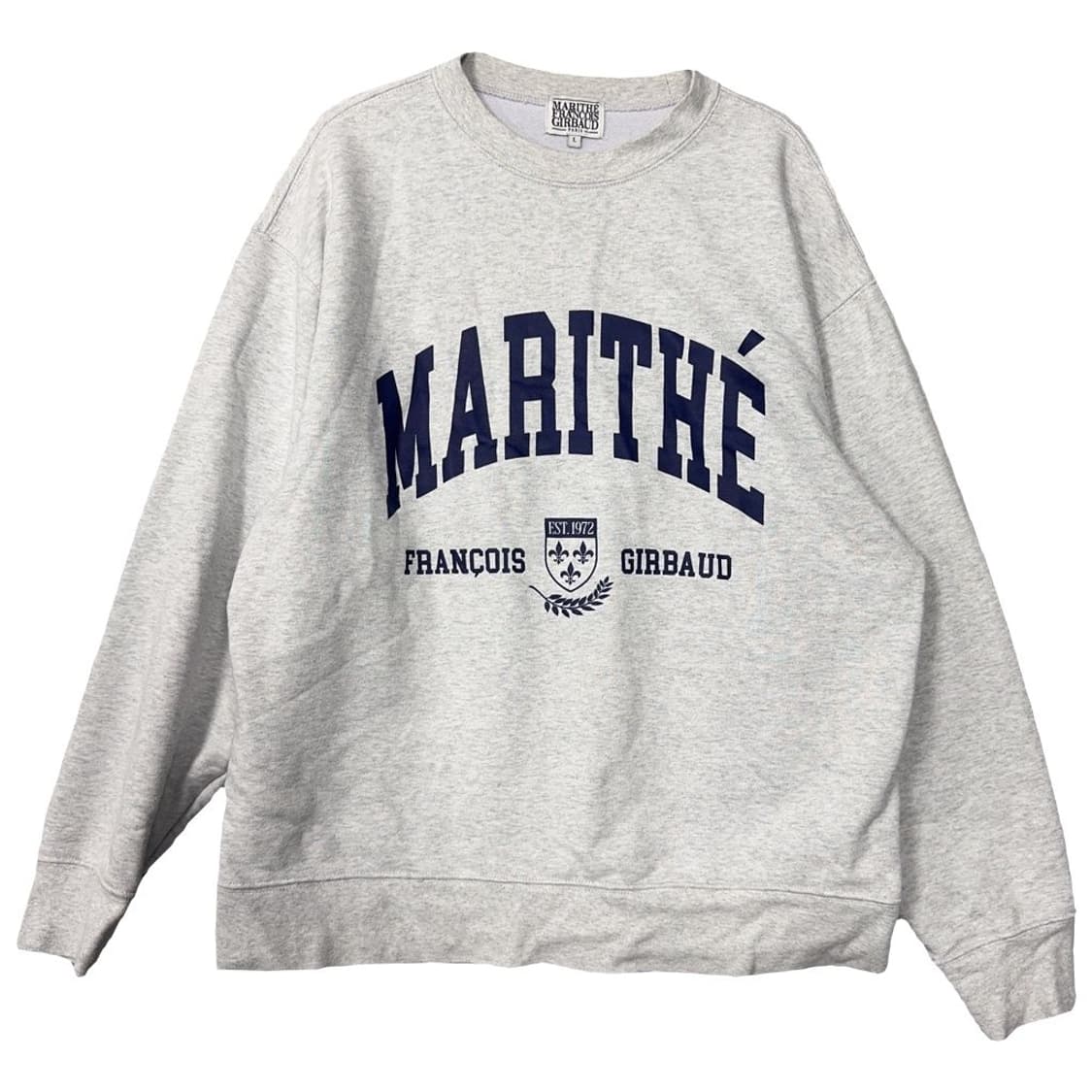 마리떼 프랑소와 저버 프린팅 라이트 그레이 맨투맨 L size 상품이미지1