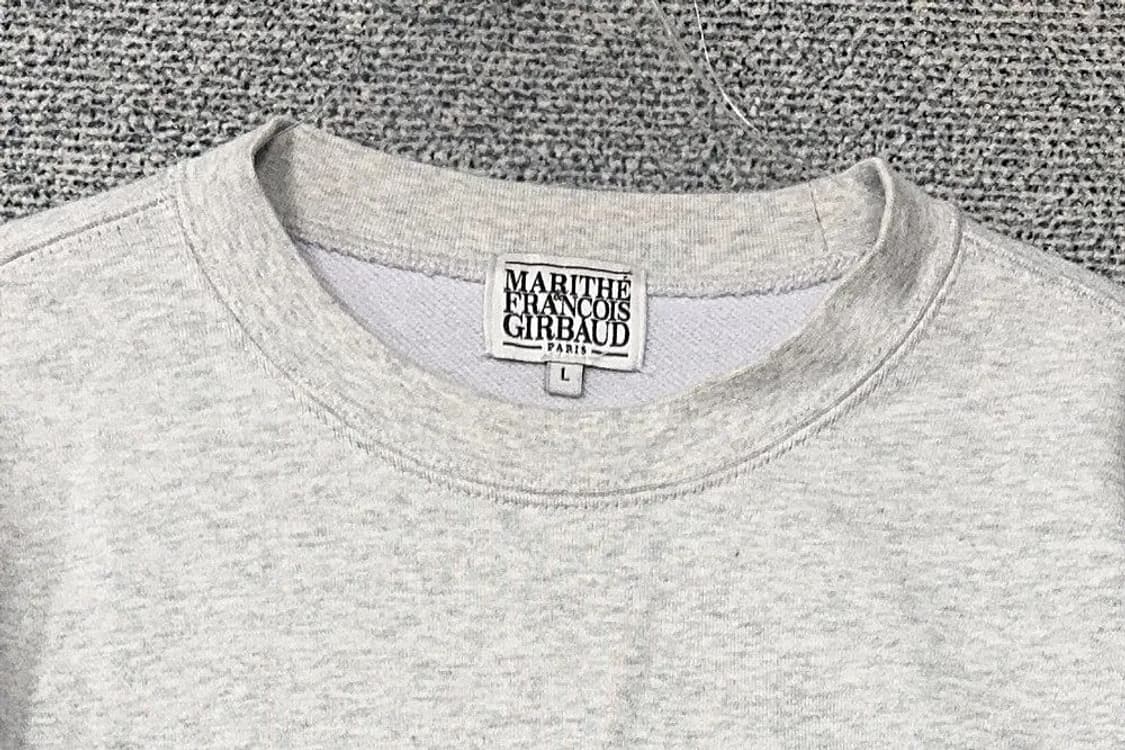 마리떼 프랑소와 저버 프린팅 라이트 그레이 맨투맨 L size 상품이미지5