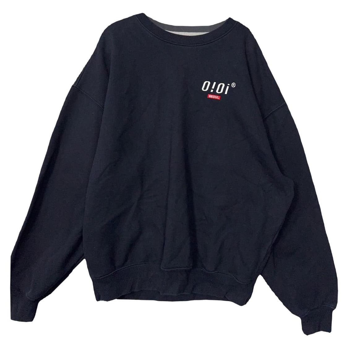 5252 OIOI 로고 네이비 맨투맨 F 상품이미지1