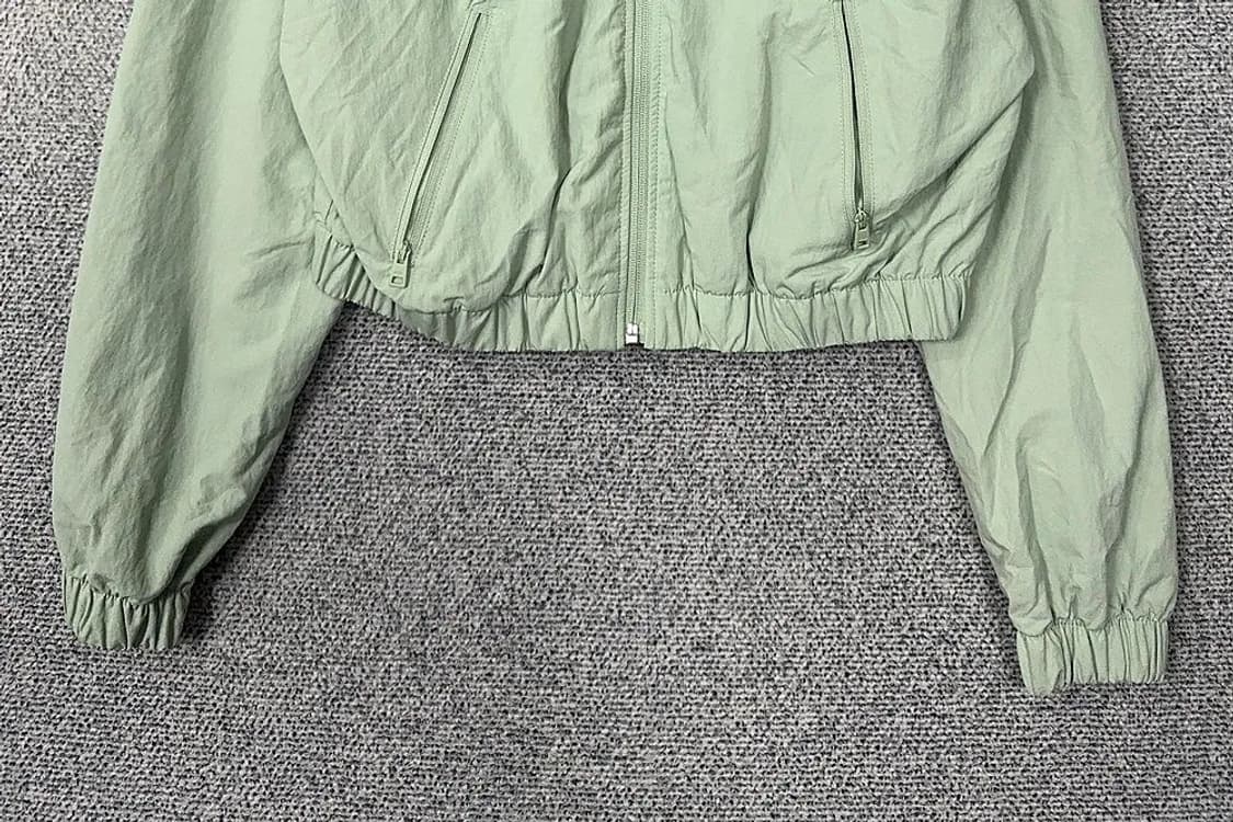 엠엘비 보스턴 자수 로고 크롭 라이트 그린 후드 바람막이 XS(85) 상품이미지4