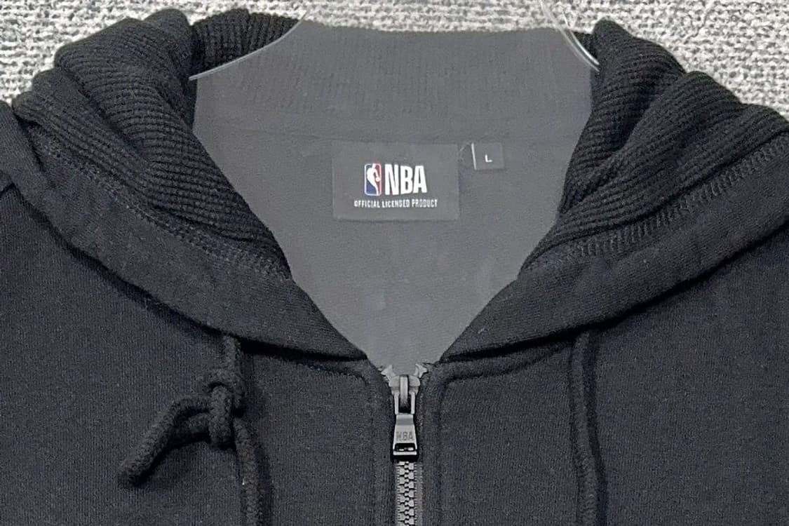 엔비에이 블랙 로고 오버핏 후드 집업 L 상품이미지5