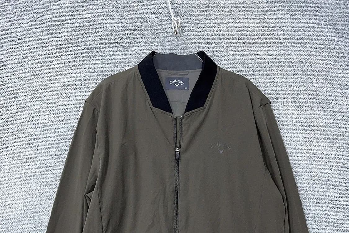 캘러웨이 카키 골프 로고 기능성 블루종 집업 105 상품이미지3