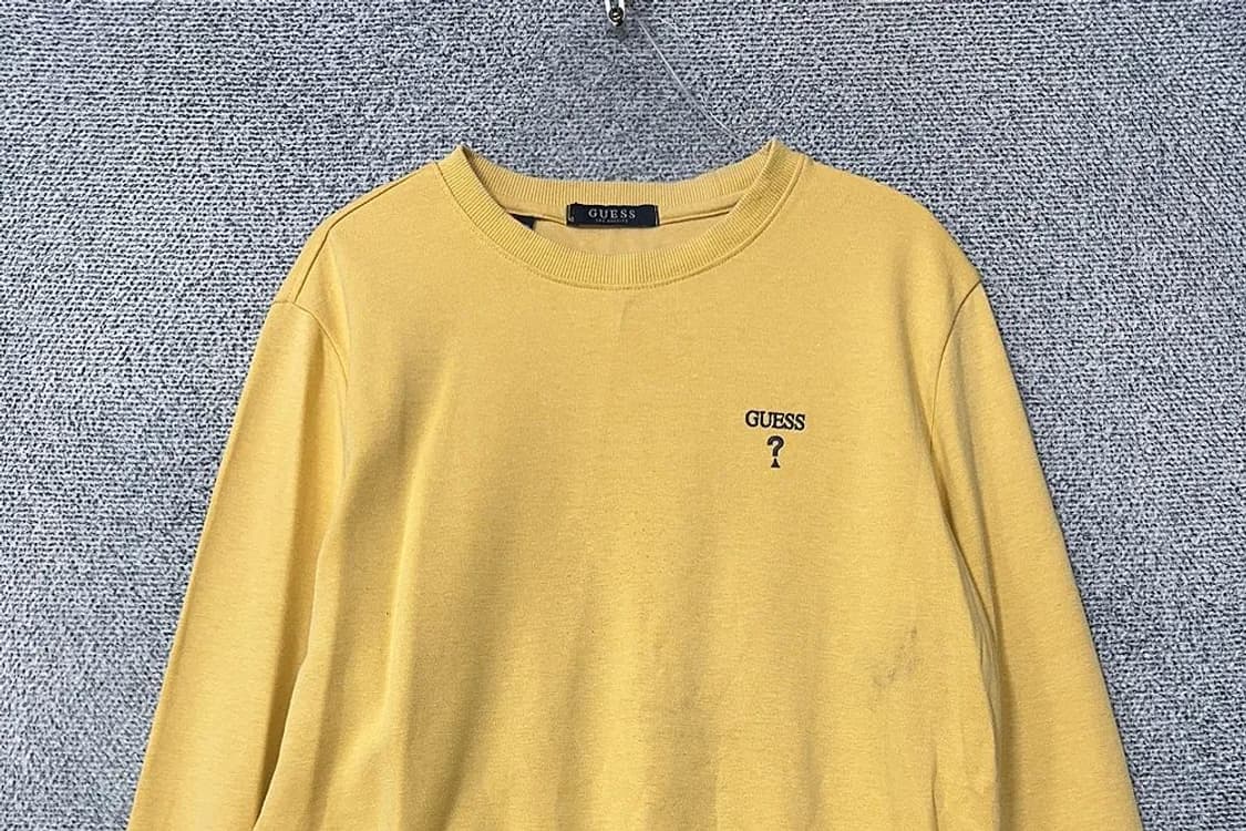 게스 옐로우 캐주얼 맨투맨 S 상품이미지3