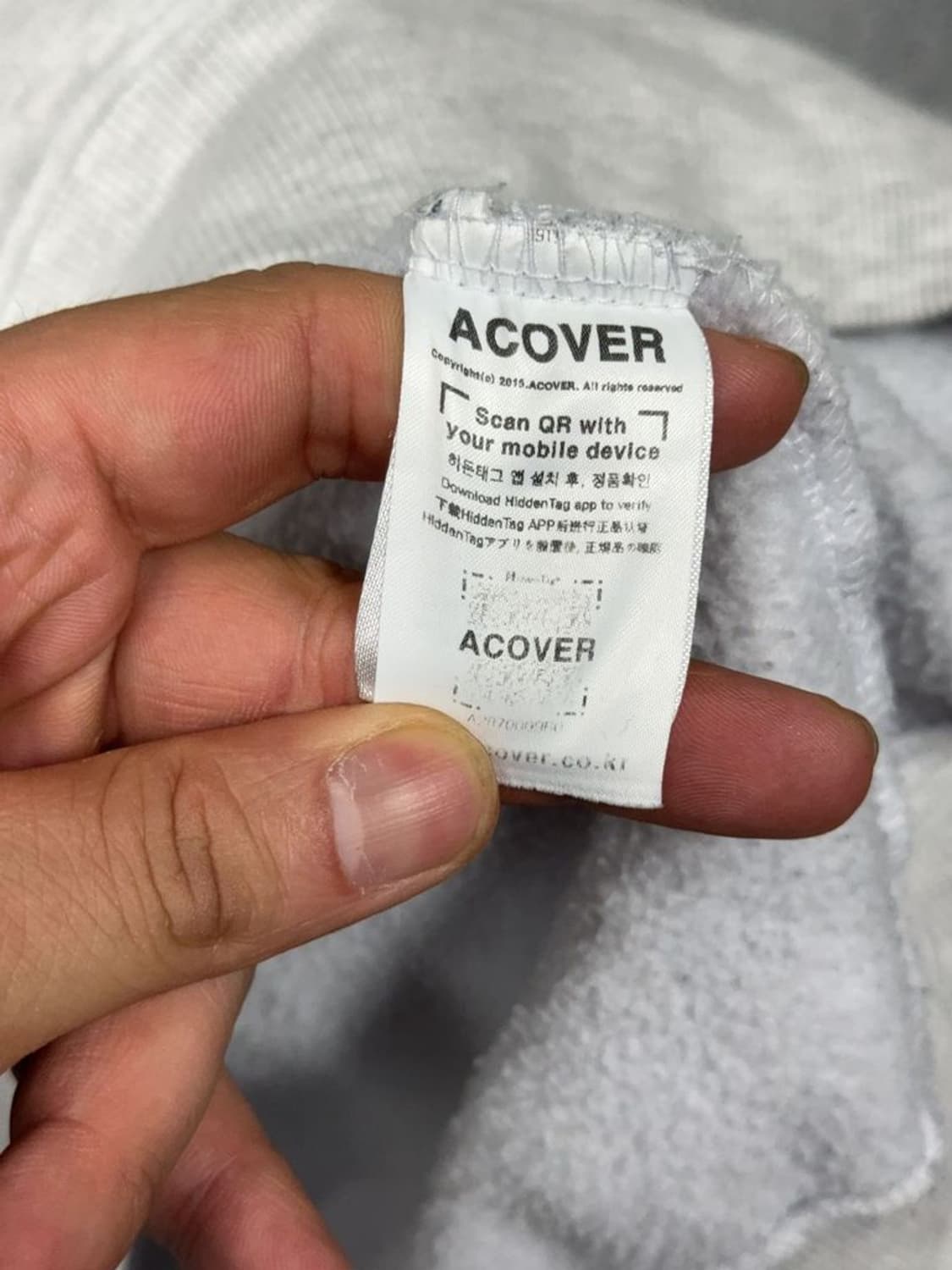 어커버 프린팅 라이트 그레이 후드티 L 상품이미지8