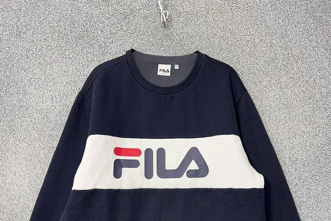 휠라 프린팅 네이비 맨투맨 105(L) 상품이미지3