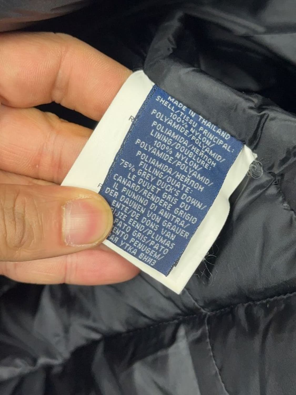 폴로 랄프로렌 블랙 퀄팅 다운 경량 패딩 S 상품이미지9