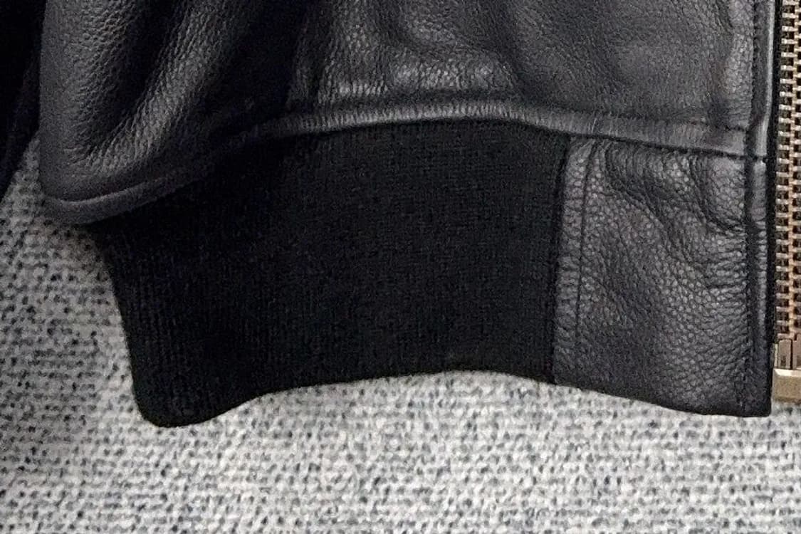 [새상품]알파인더스트리 레더 가죽 블루종 봄버 항공 점퍼 S 상품이미지7