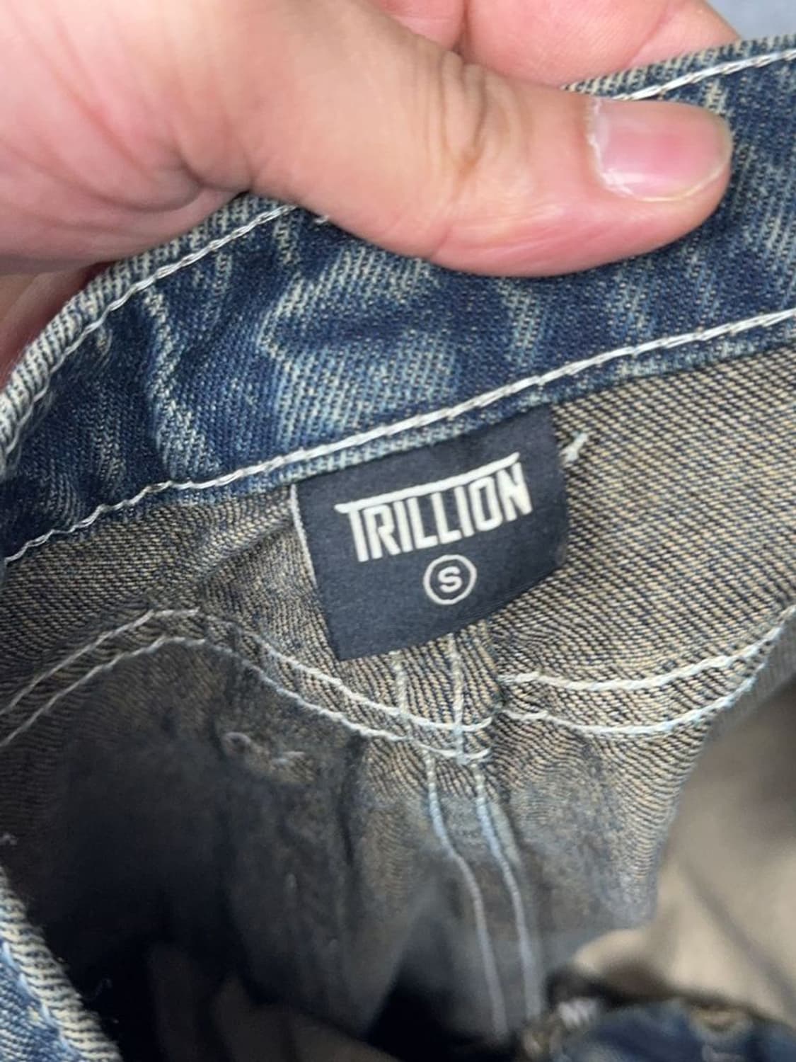 TRILLION 빈티지 Y2K 워싱 데님팬츠 S 상품이미지6
