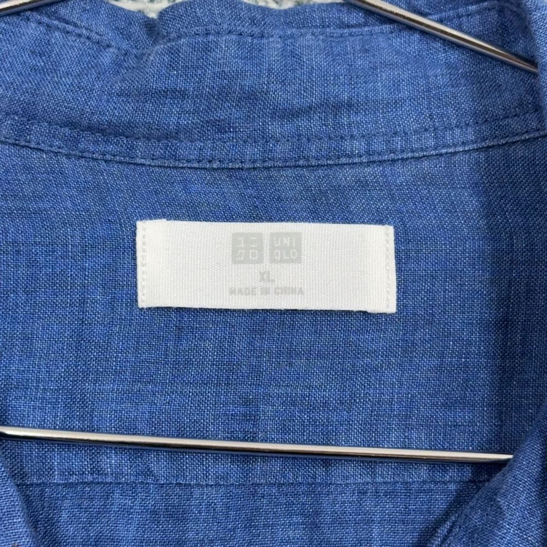 유니클로 네이비 블루 인디고 셔츠 XL 상품이미지3