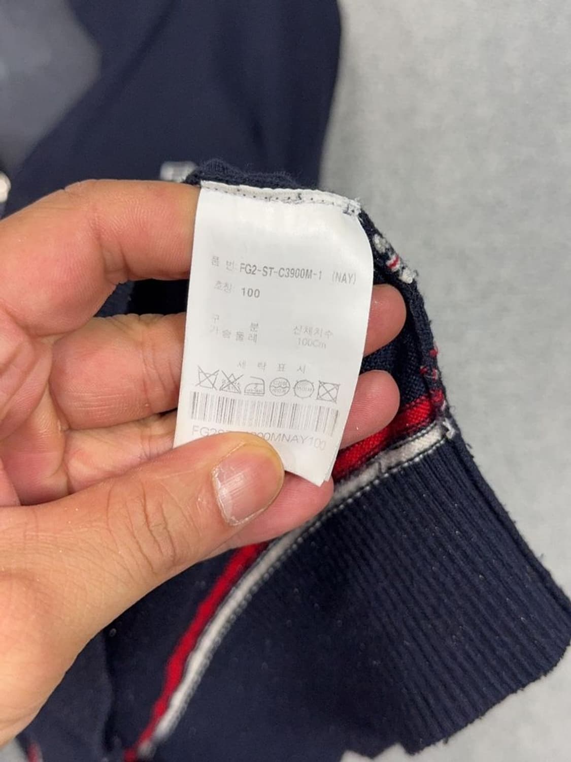 휠라 네이비 골프 반집업 니트 100 상품이미지9