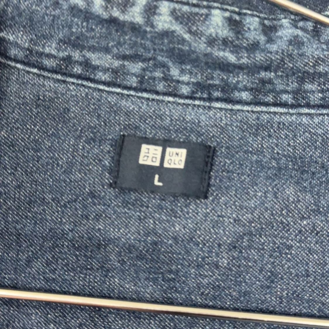 유니클로 빈티지 진청 데님 포켓 셔츠 L 상품이미지3