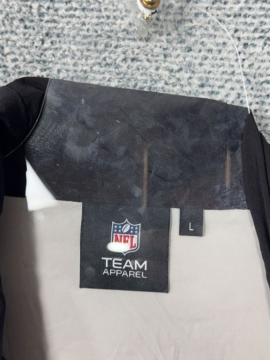 NFL 로고 프린팅 블랙 후드 웜업 100(L) 상품이미지7