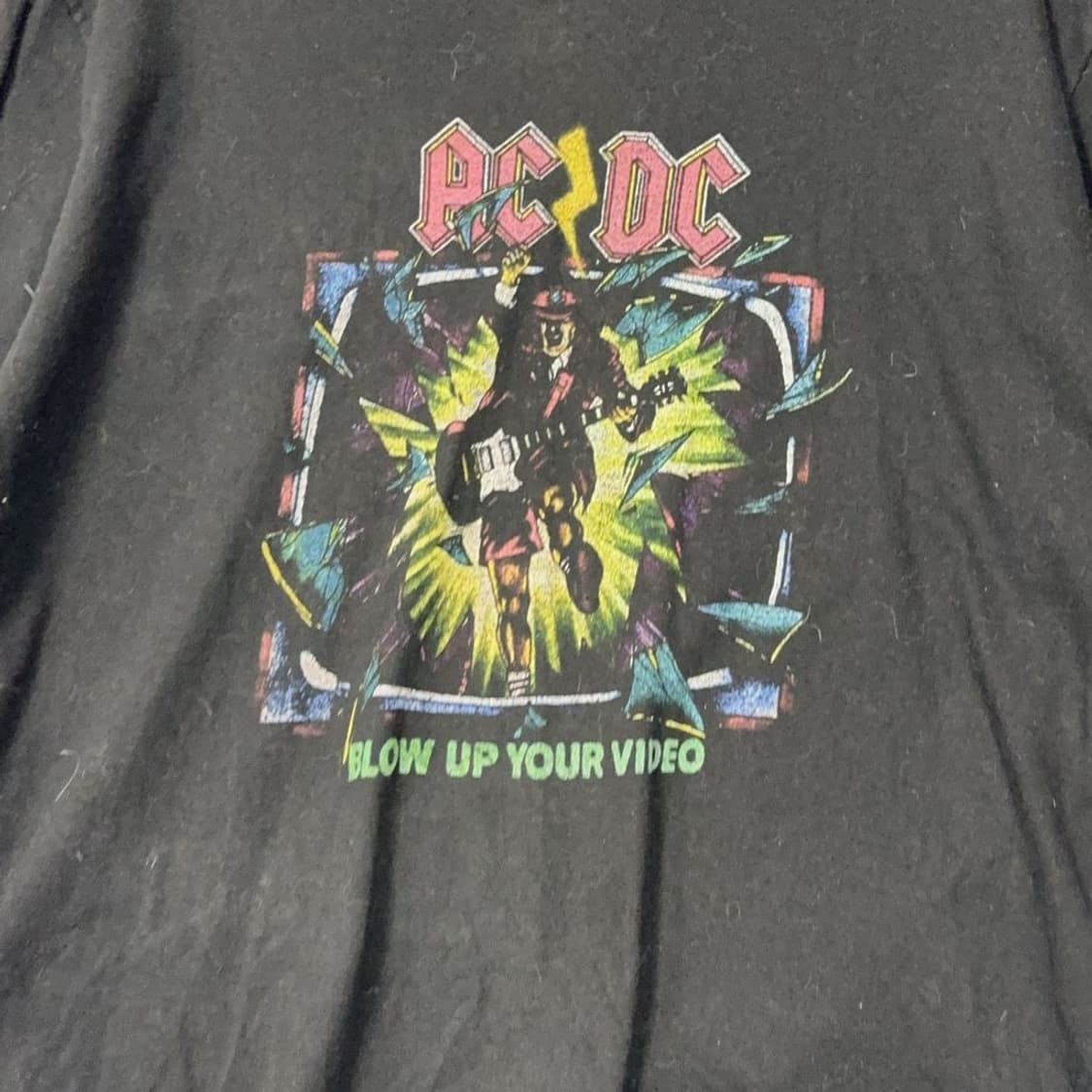 ACDC 빈티지 락프린팅 반팔 티 FREE 상품이미지3