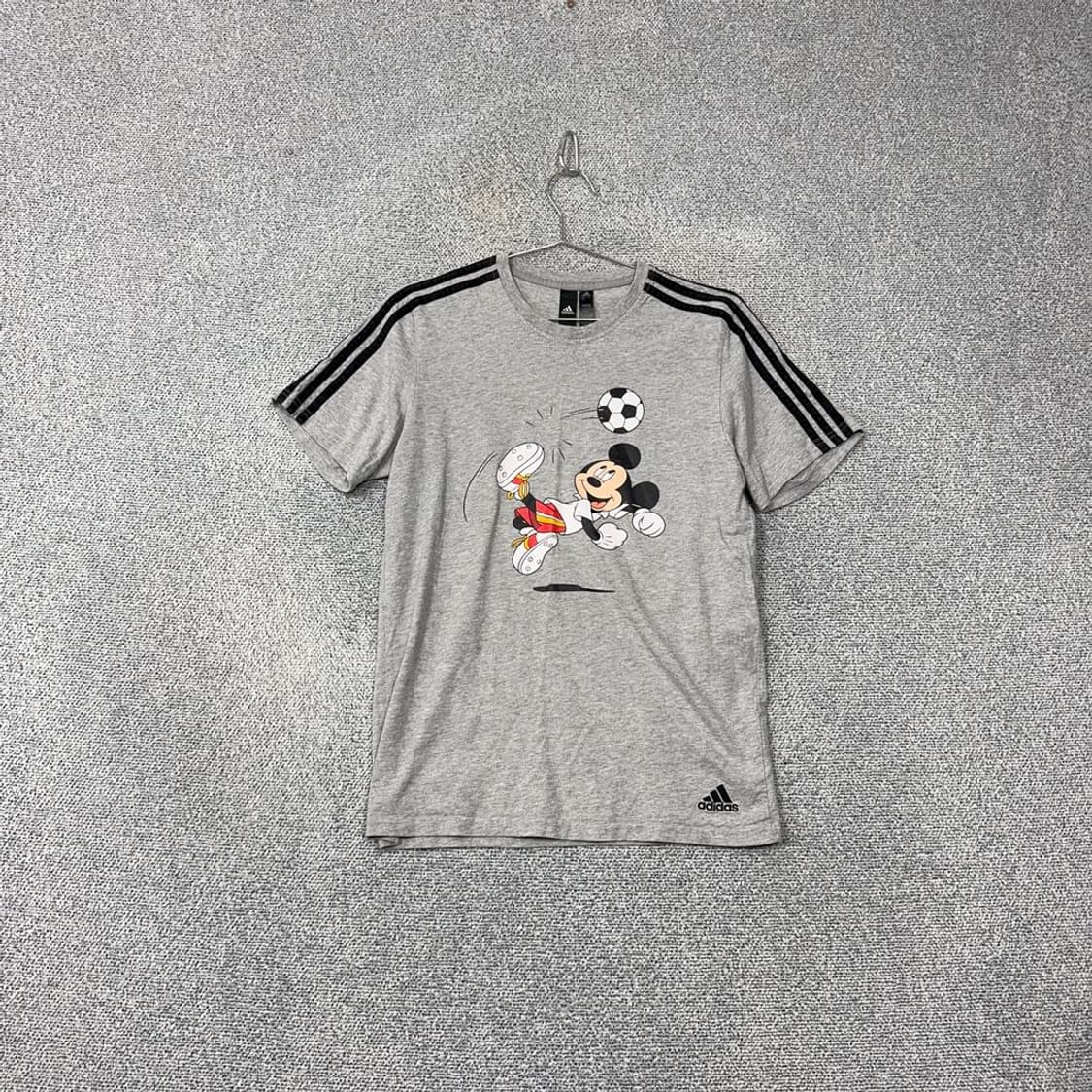 아디다스 미키마우스 로고 삼선 반팔 티 L 상품이미지1