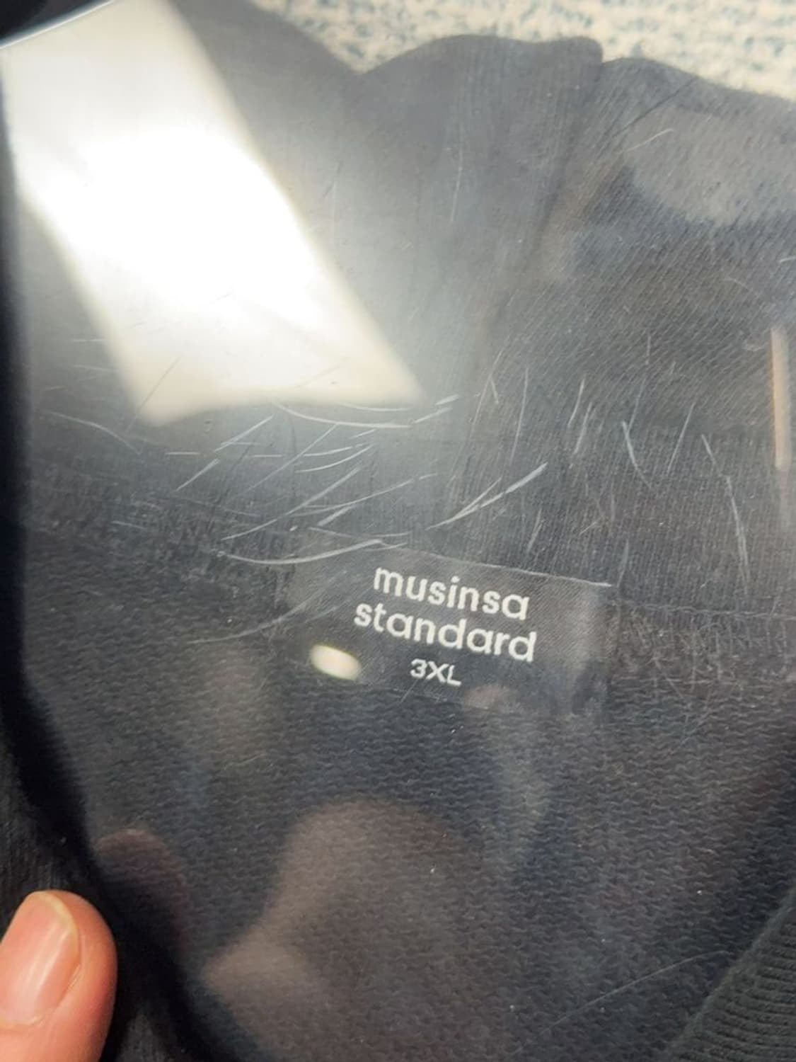 무신사스탠다드 블랙 무지 오버 사이즈 후드티 3XL 상품이미지7