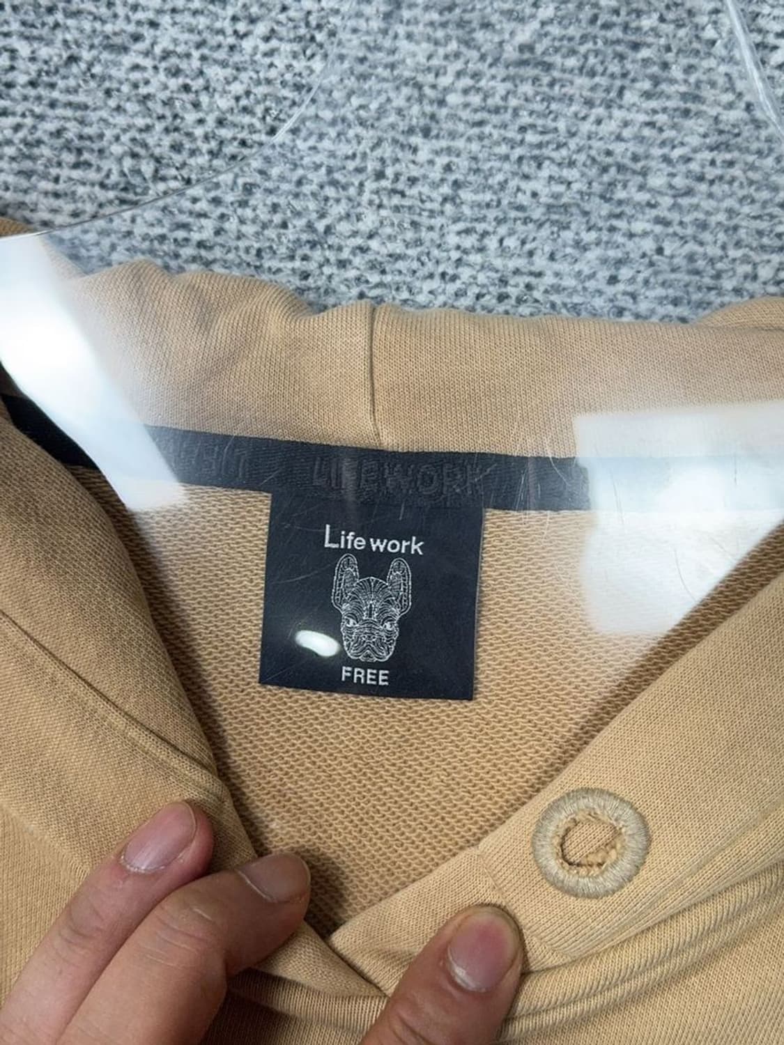 라이프워크 베이지 로고 후드 원피스 FREE 상품이미지8