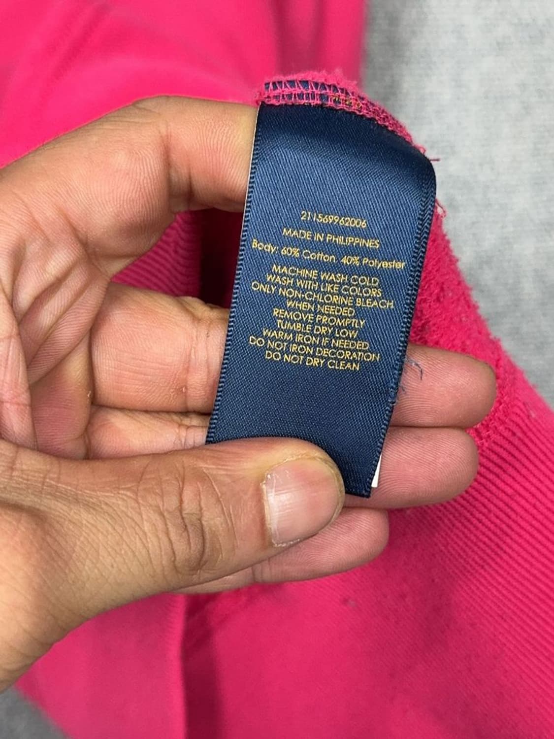 폴로 랄프로렌 빈티지 핑크 후드 집업 S160/84A 상품이미지10