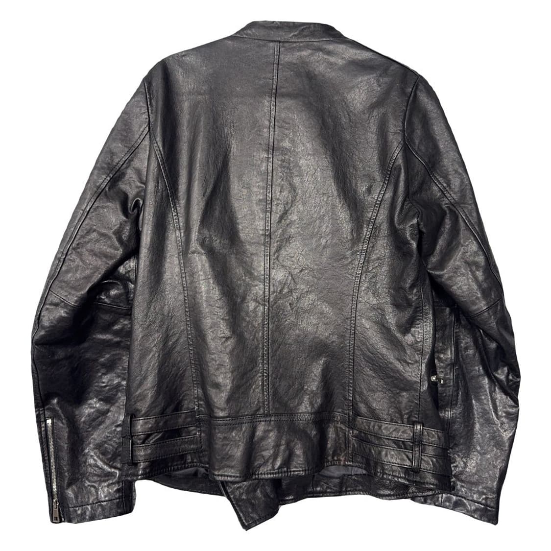 여성 빈티지 유광 쉽스킨 양가죽 라이더 자켓 66 상품이미지2