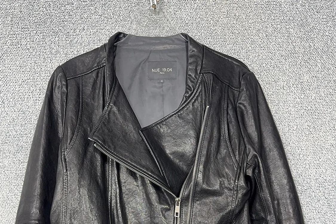 여성 빈티지 유광 쉽스킨 양가죽 라이더 자켓 66 상품이미지3