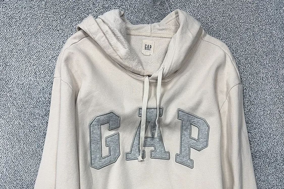 갭 로고 크림 후드티 XL 상품이미지3