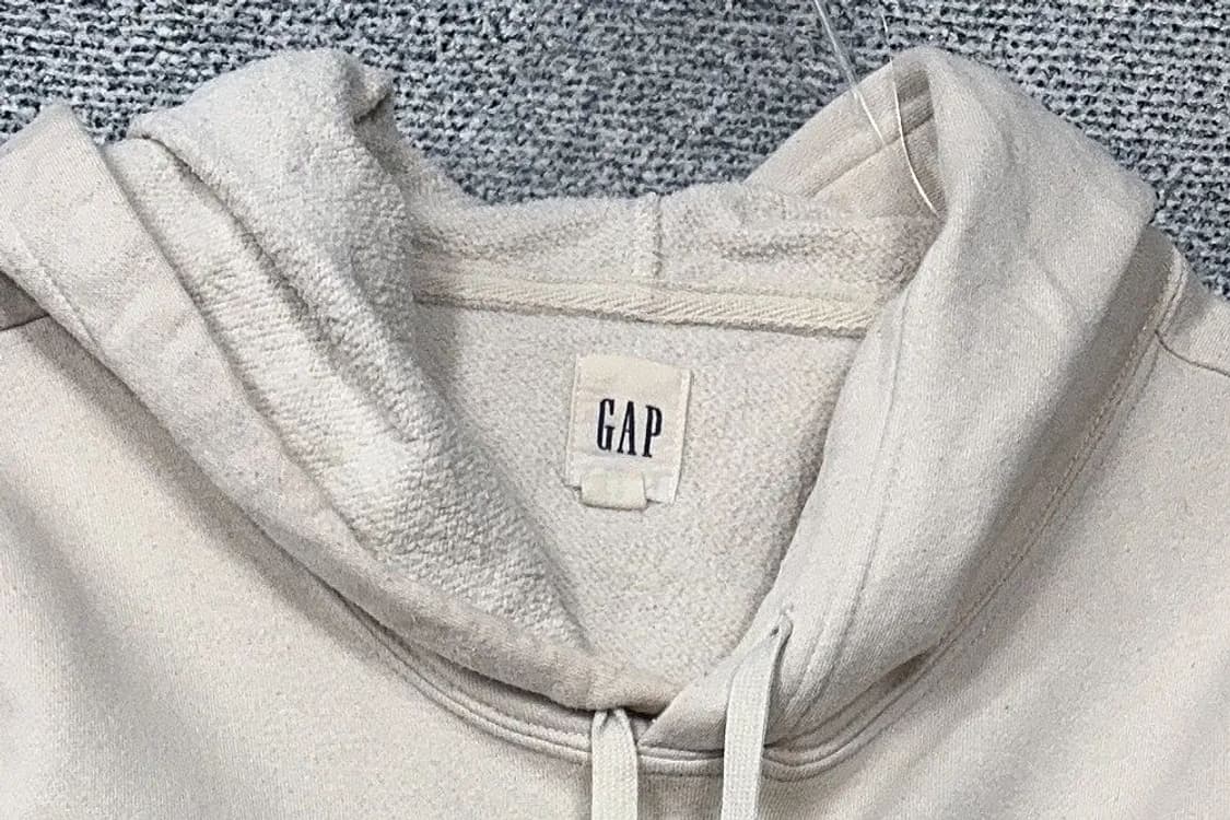 갭 로고 크림 후드티 XL 상품이미지5