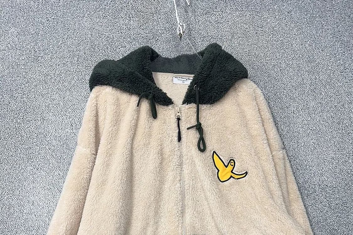 마크곤잘레스 크림 양털 후리스 후드 집업 M 상품이미지3
