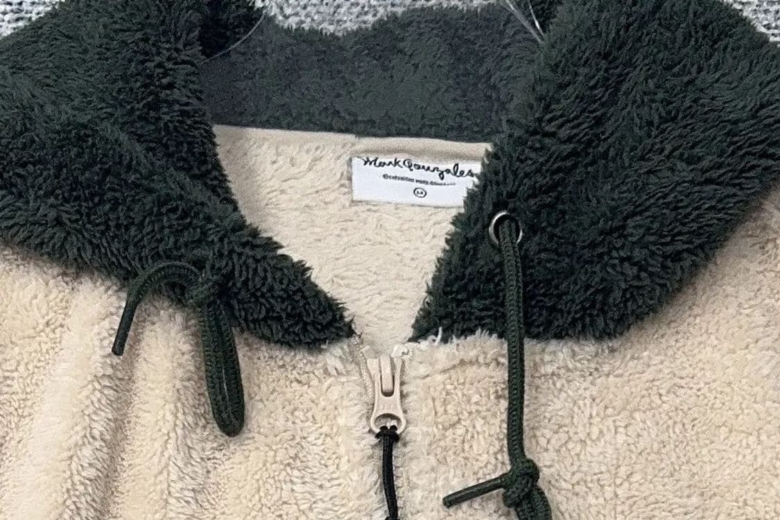 마크곤잘레스 크림 양털 후리스 후드 집업 M 상품이미지5