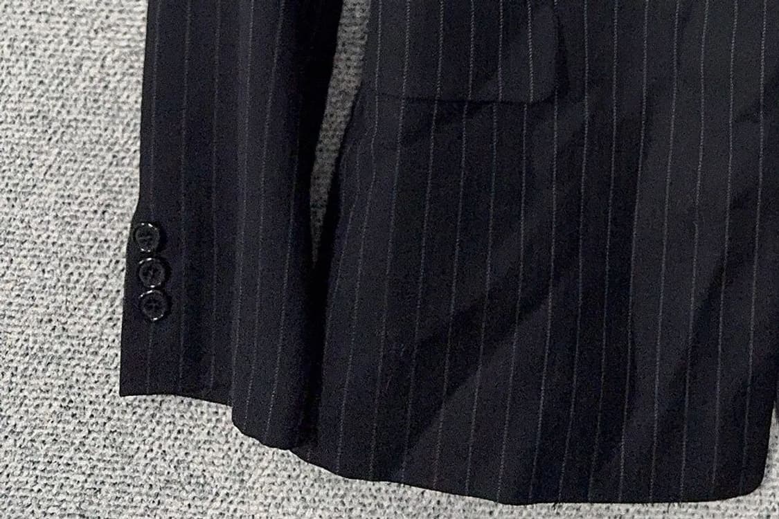 쉬스미스 스트라이프 블랙 원버튼 정장 블레이저 55 상품이미지6