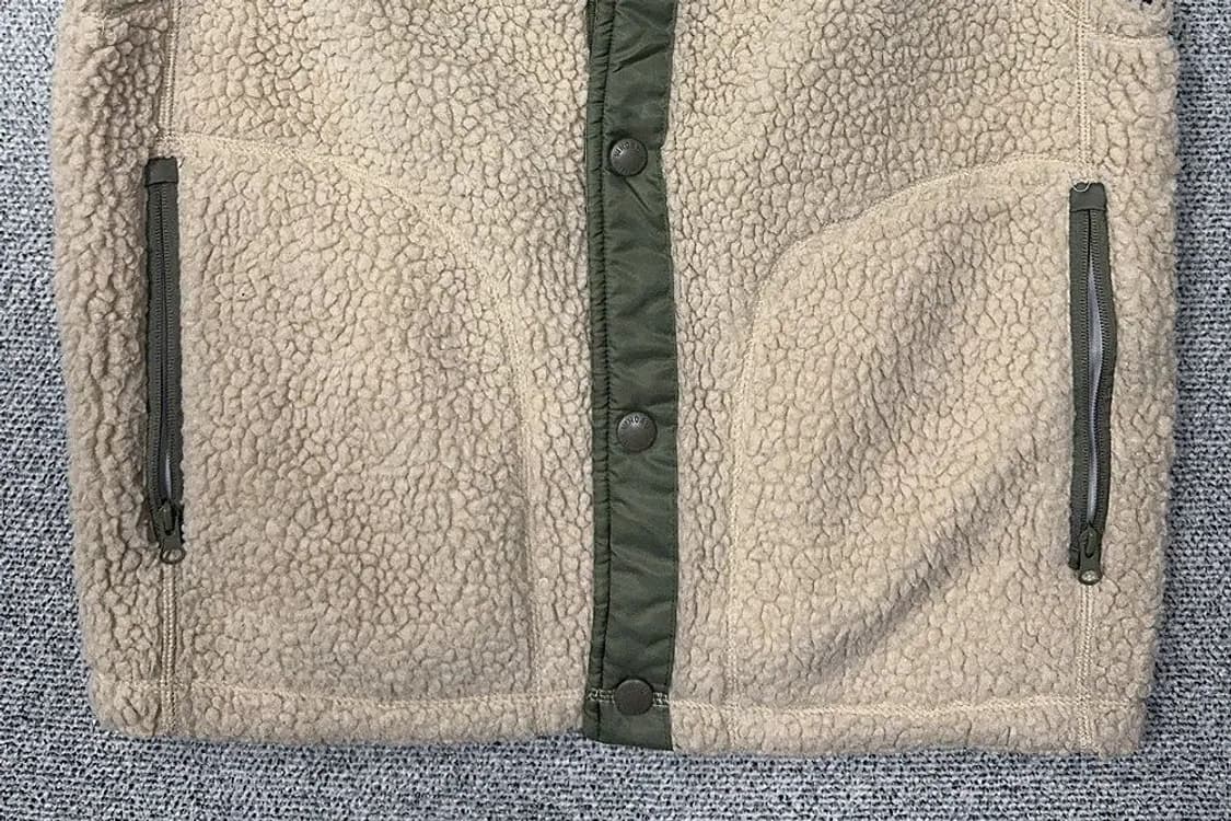 후아유 베이지 카키 양면 후리스 조끼 M 상품이미지4