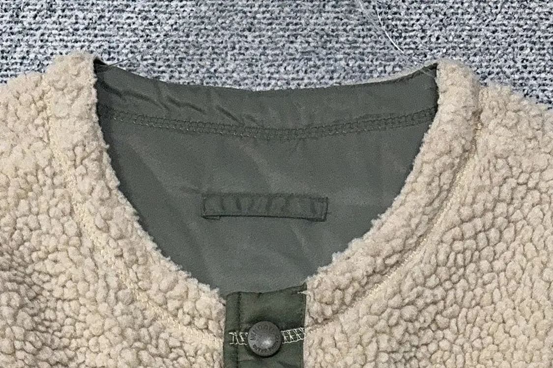 후아유 베이지 카키 양면 후리스 조끼 M 상품이미지5