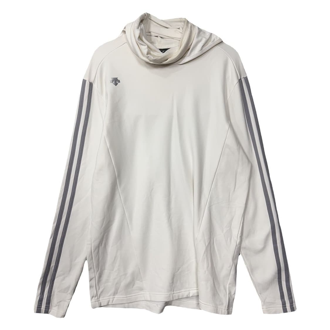 데상트 라이트 그레이 로고 기능성 폴라 긴팔티 S 상품이미지1