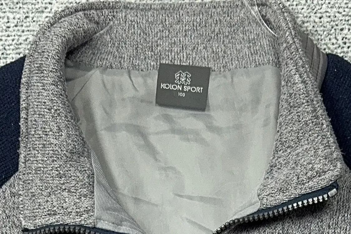 코오롱 라이트 그레이 기능성 집업 L 상품이미지5