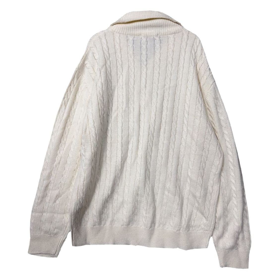 [새상품]남성 캐주얼 크림 하프집업 니트 L 상품이미지2