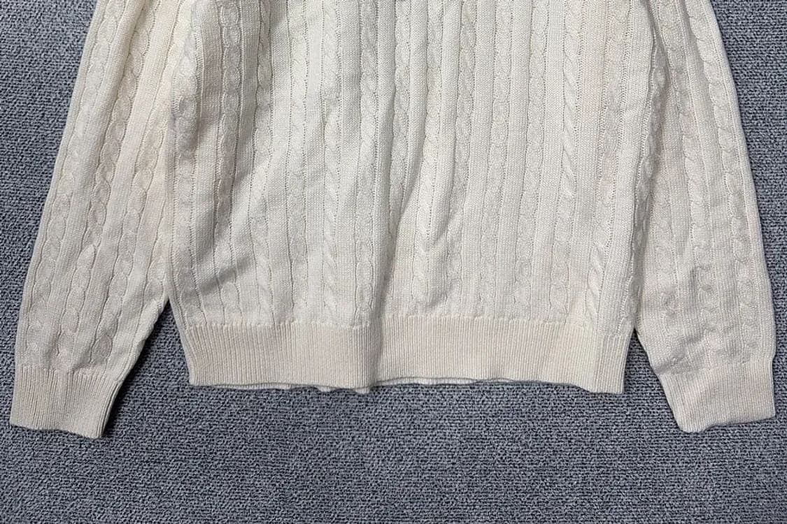 [새상품]남성 캐주얼 크림 하프집업 니트 L 상품이미지4