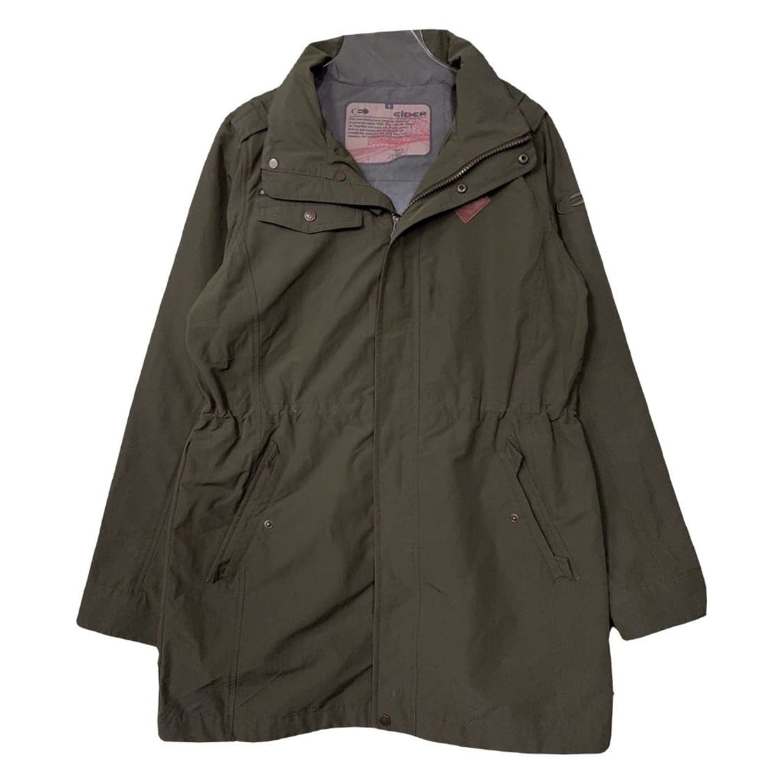 아이더 카키 허리 밴딩 여성 롱 바람막이 M 상품이미지1