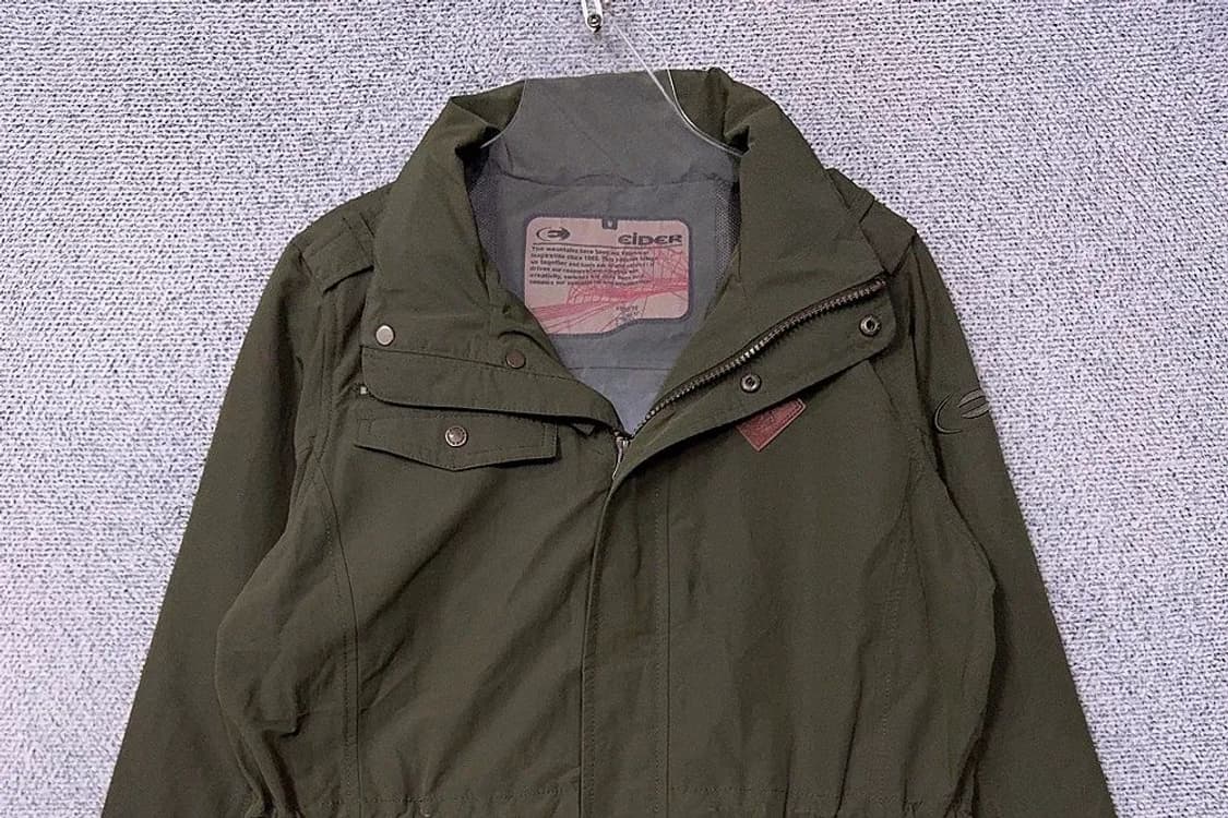 아이더 카키 허리 밴딩 여성 롱 바람막이 M 상품이미지3