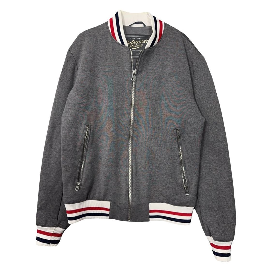 자라 그레이 단가라 캐주얼 블루종 자켓 M 상품이미지1