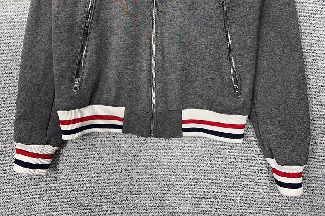 자라 그레이 단가라 캐주얼 블루종 자켓 M 상품이미지4