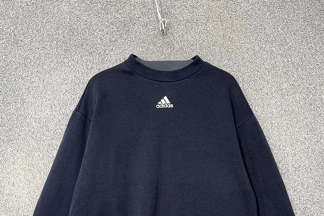 아디다스 네이비 센터 로고 코튼 맨투맨 XL 상품이미지3