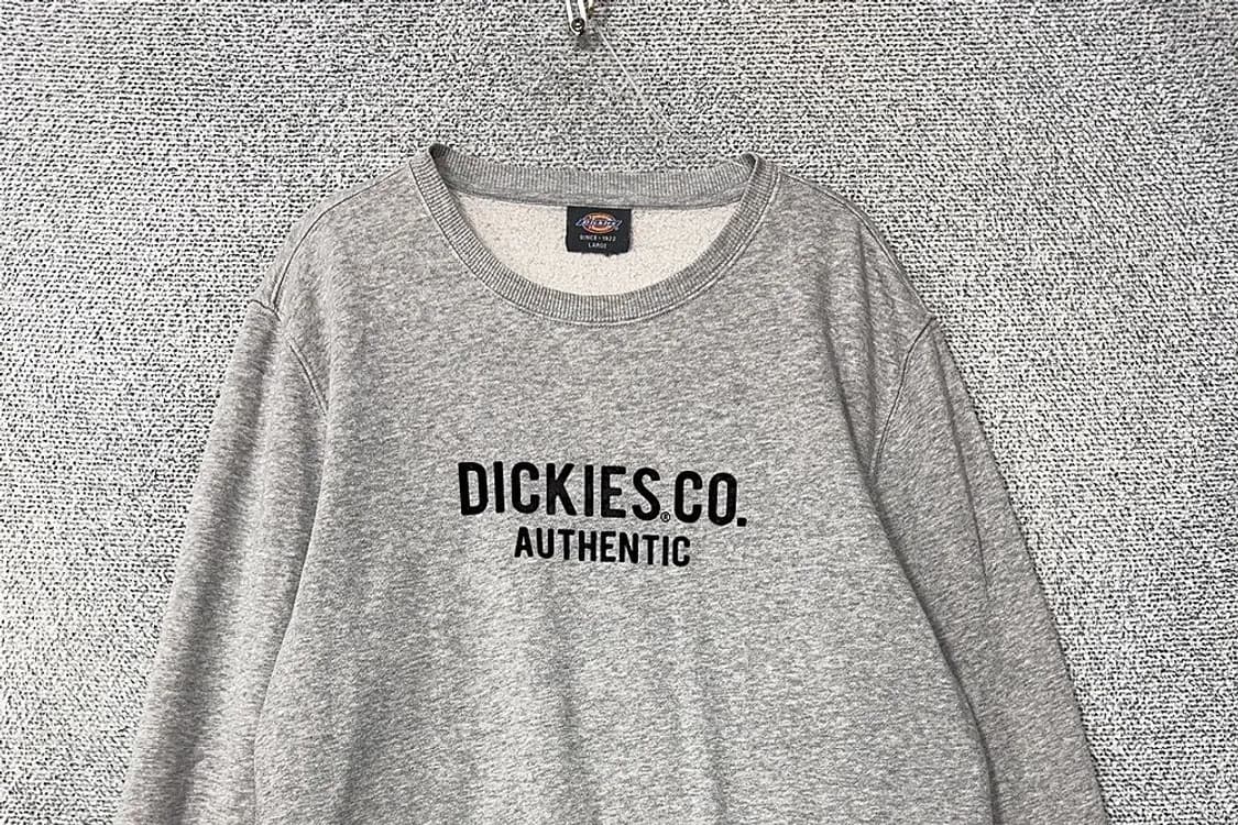 디키즈 프린팅 라이트 그레이 맨투맨 LARGE 상품이미지3