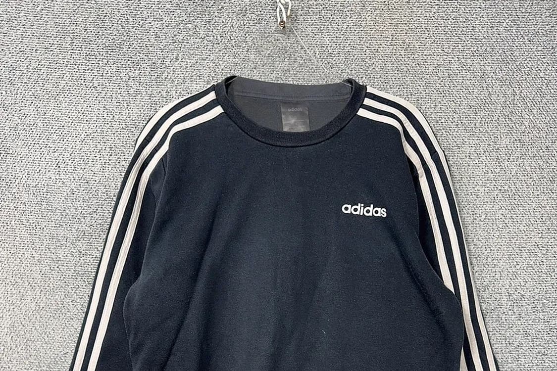 아디다스 네이비 로고 삼선 맨투맨 S 상품이미지3