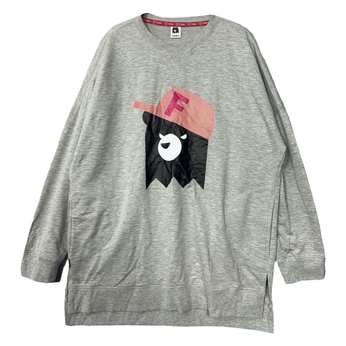 푸부 프린팅 라이트 그레이 오버 맨투맨 105(88) 상품이미지1