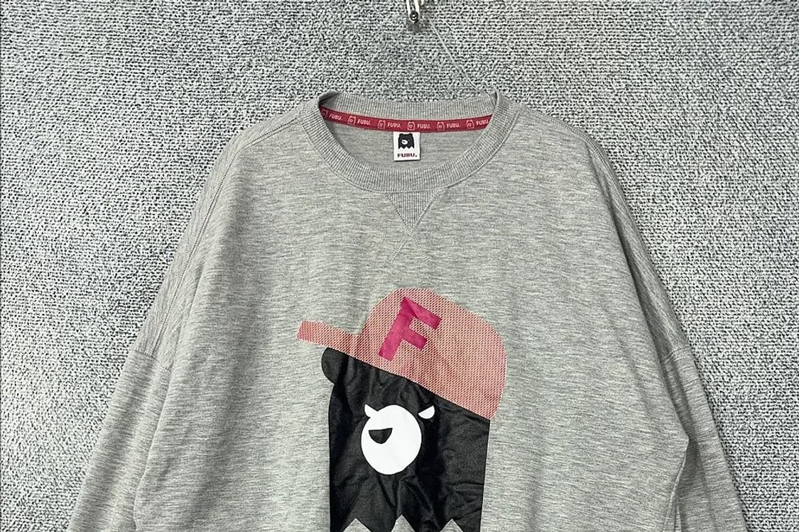 푸부 프린팅 라이트 그레이 오버 맨투맨 105(88) 상품이미지3