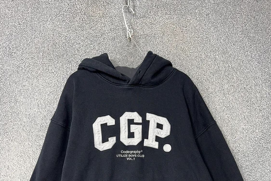 코드그라피 스펠 로고 네이비 후드티 M 상품이미지3