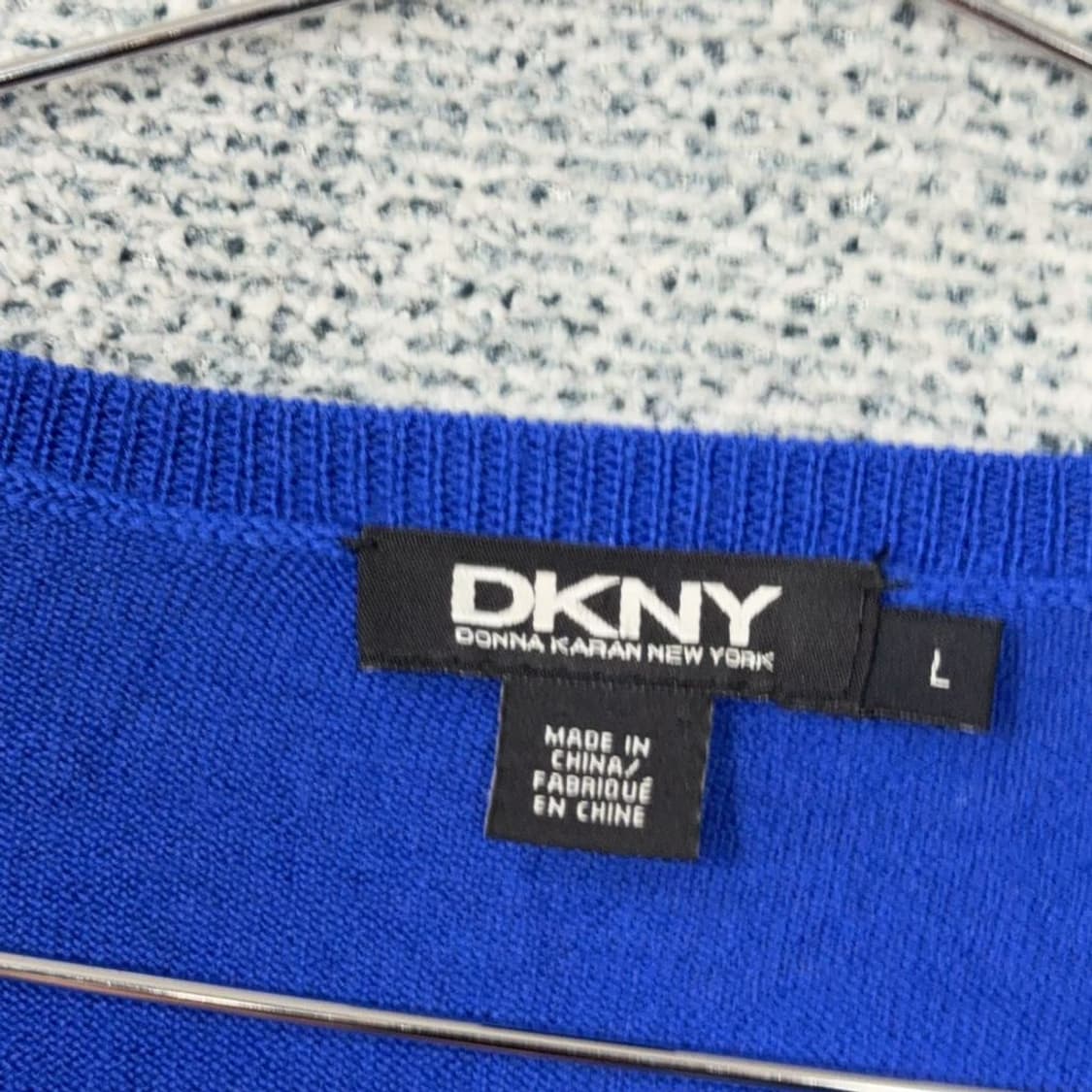 DKNY 블루 오버사이즈 울 니트 L 상품이미지3