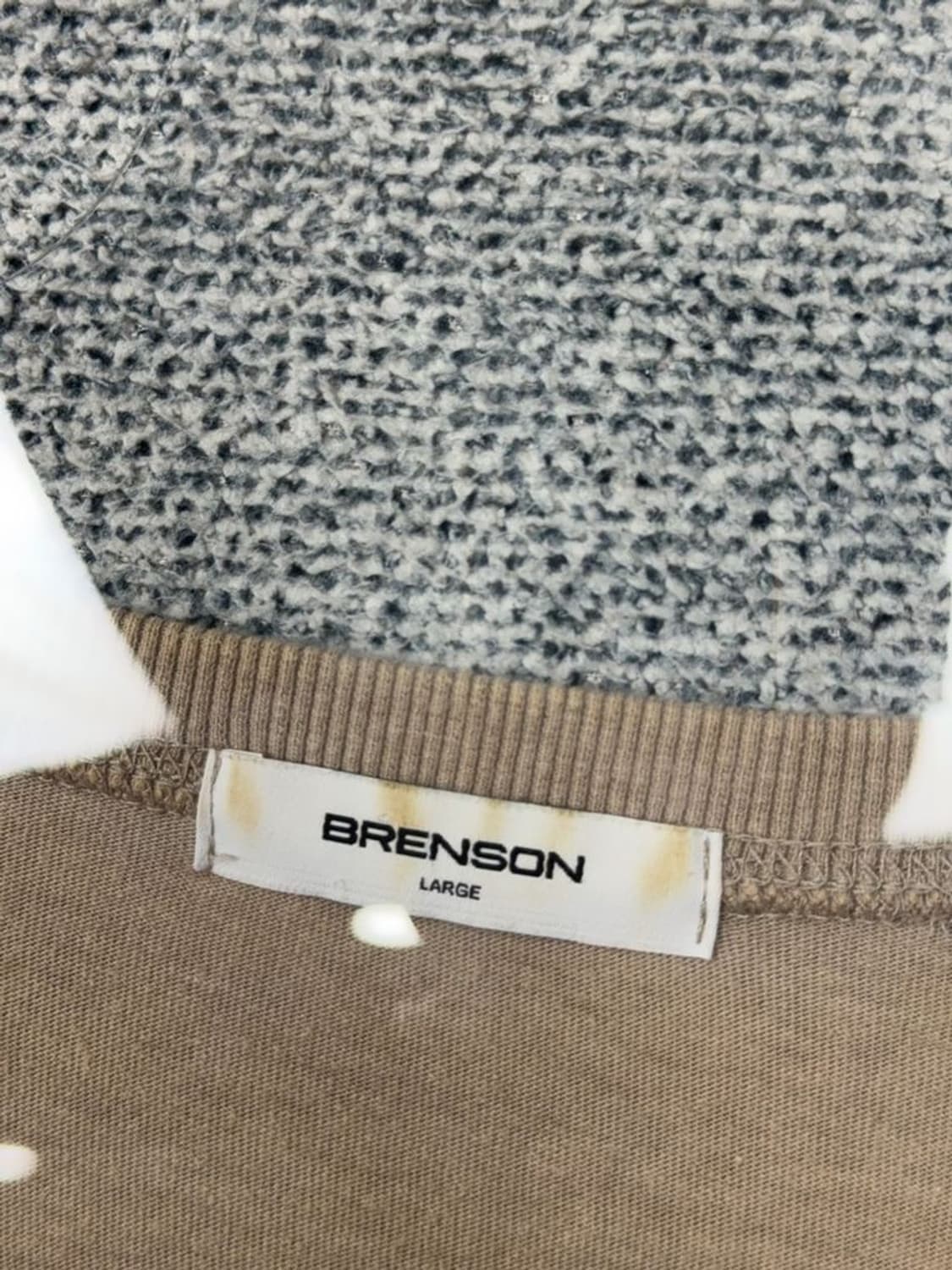 BRENSON 베이지 남성 긴팔티 LARGE 상품이미지8